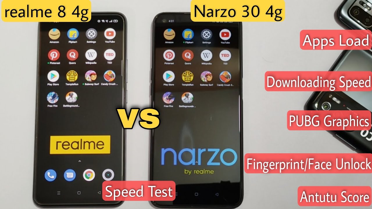 Realme 8 vs Realme Narzo 30 Speed Test | 4G phones speed test | Shocking Result