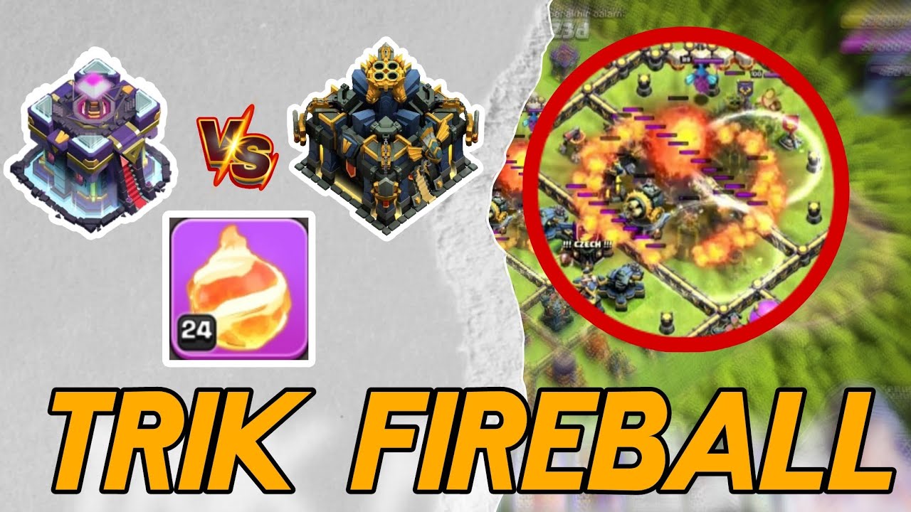 STRATEGI SERANGAN TH15 MENGGUNAKAN FIREBALL & SUPERWITCH - CLASH OF CLANS INDONESIA