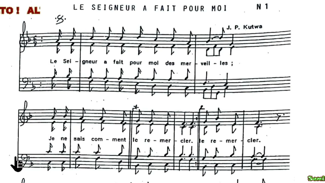 #APPRENDRE LA VOIX ALTO DE  LE SEIGNEUR A FAIT POUR MOI DES MERVEILLES