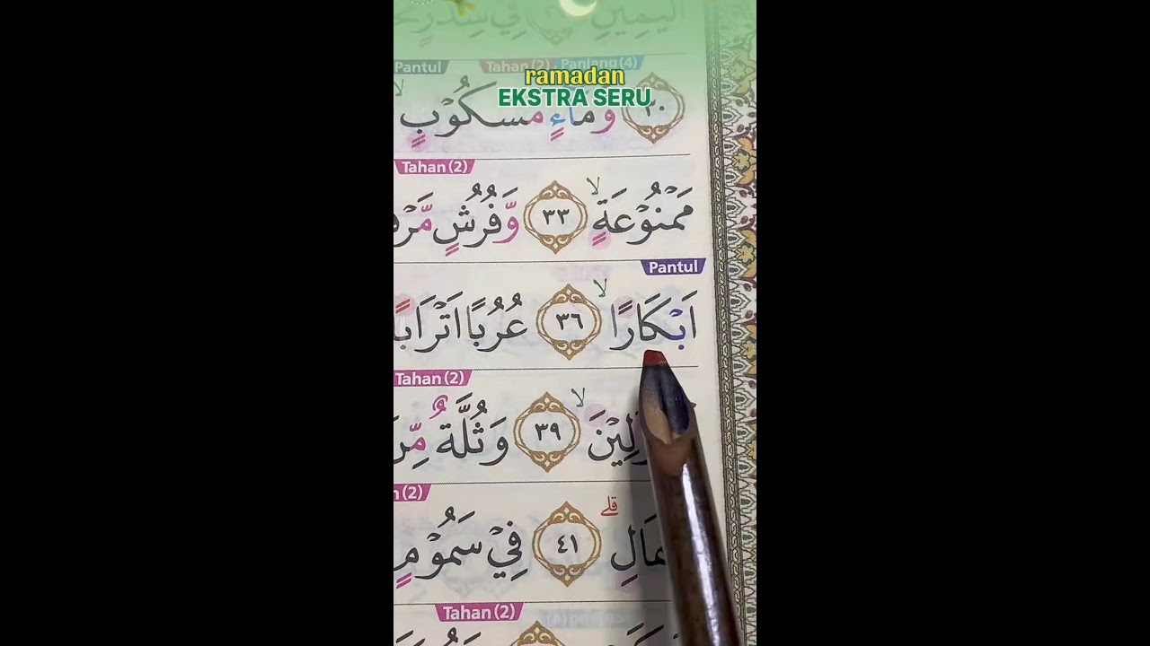 BELAJAR MENGAJI AL-QUR'AN DAN TAJWIDNYA 9 MARET 2026