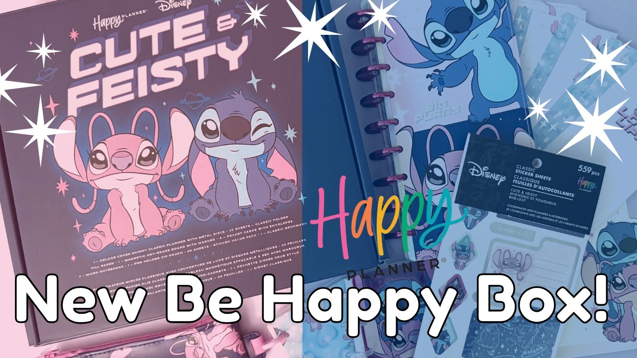 Распаковка новой коробки Be Happy Box | Стич и Ангел | The Happy Planner