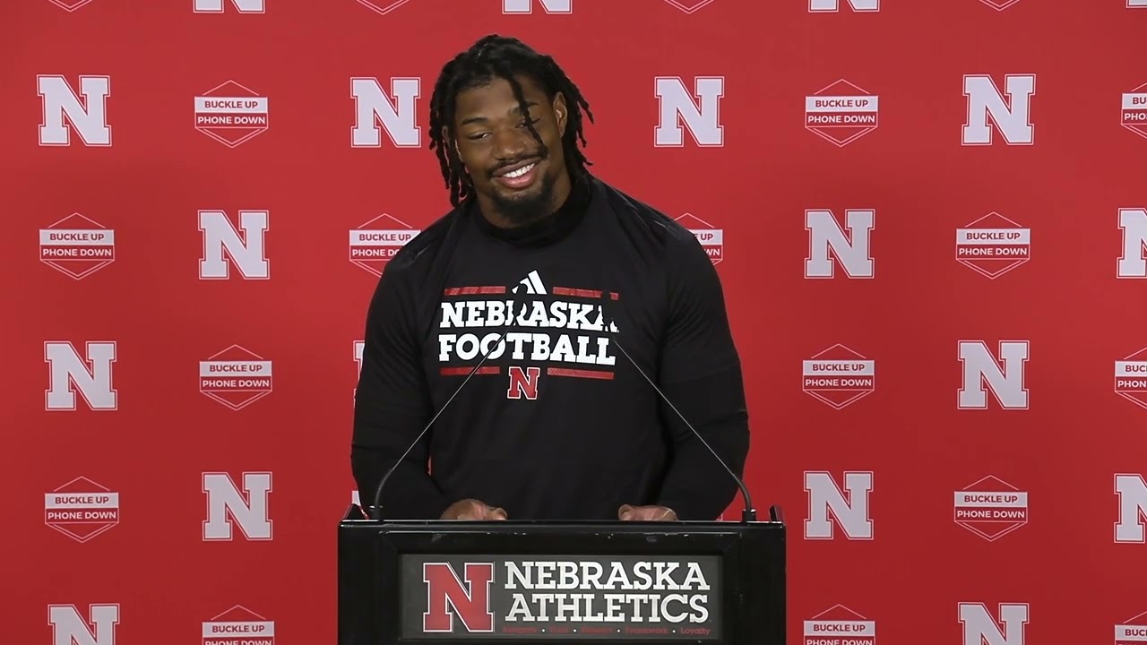 Nebraska Football Linebacker MJ Sherman - Pre-Iowa 2024