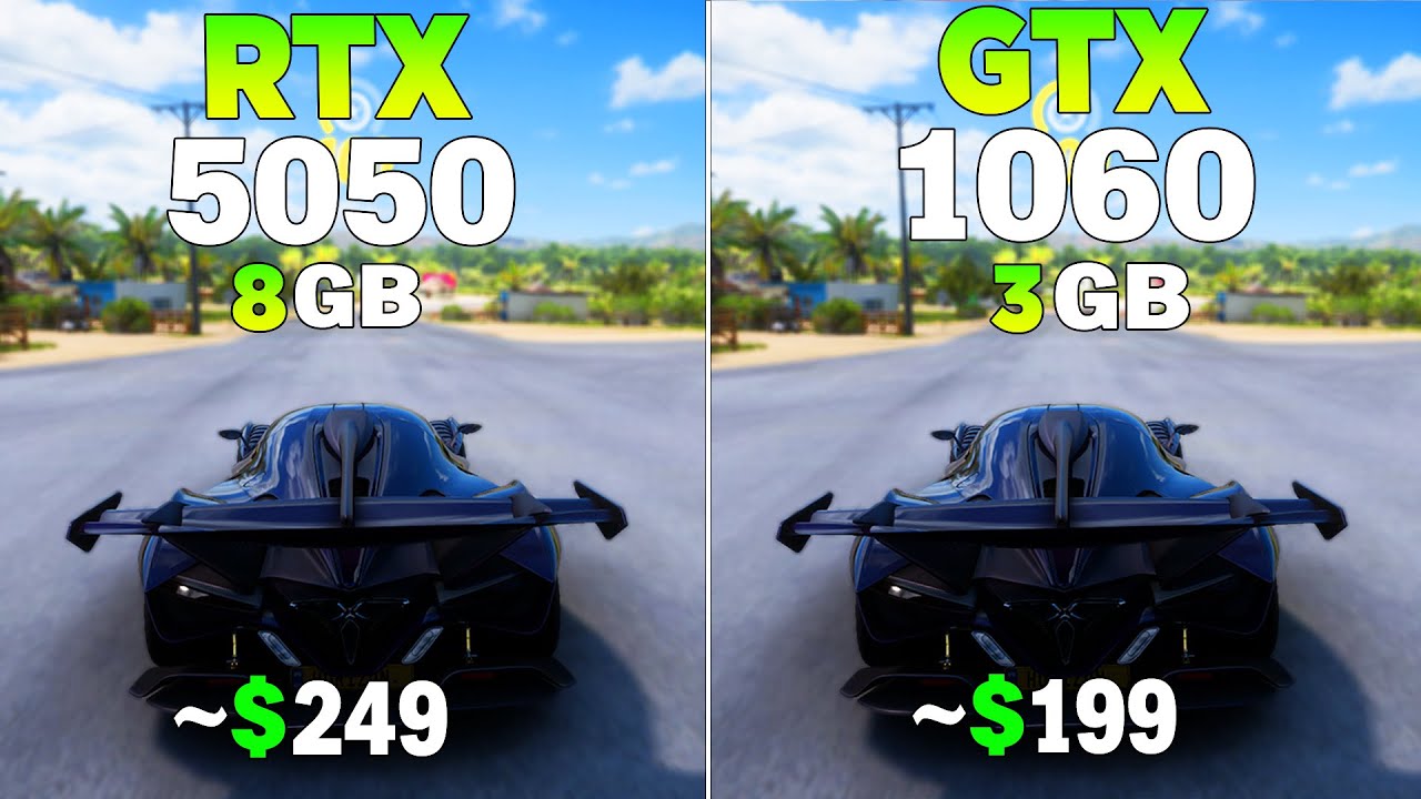 RTX 5050 vs GTX 1060 - Test in 12 Games