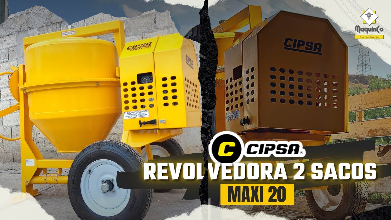 🔥 Revolvedora 2 sacos marca CIPSA MAXI20 | Maquinco maquinaria