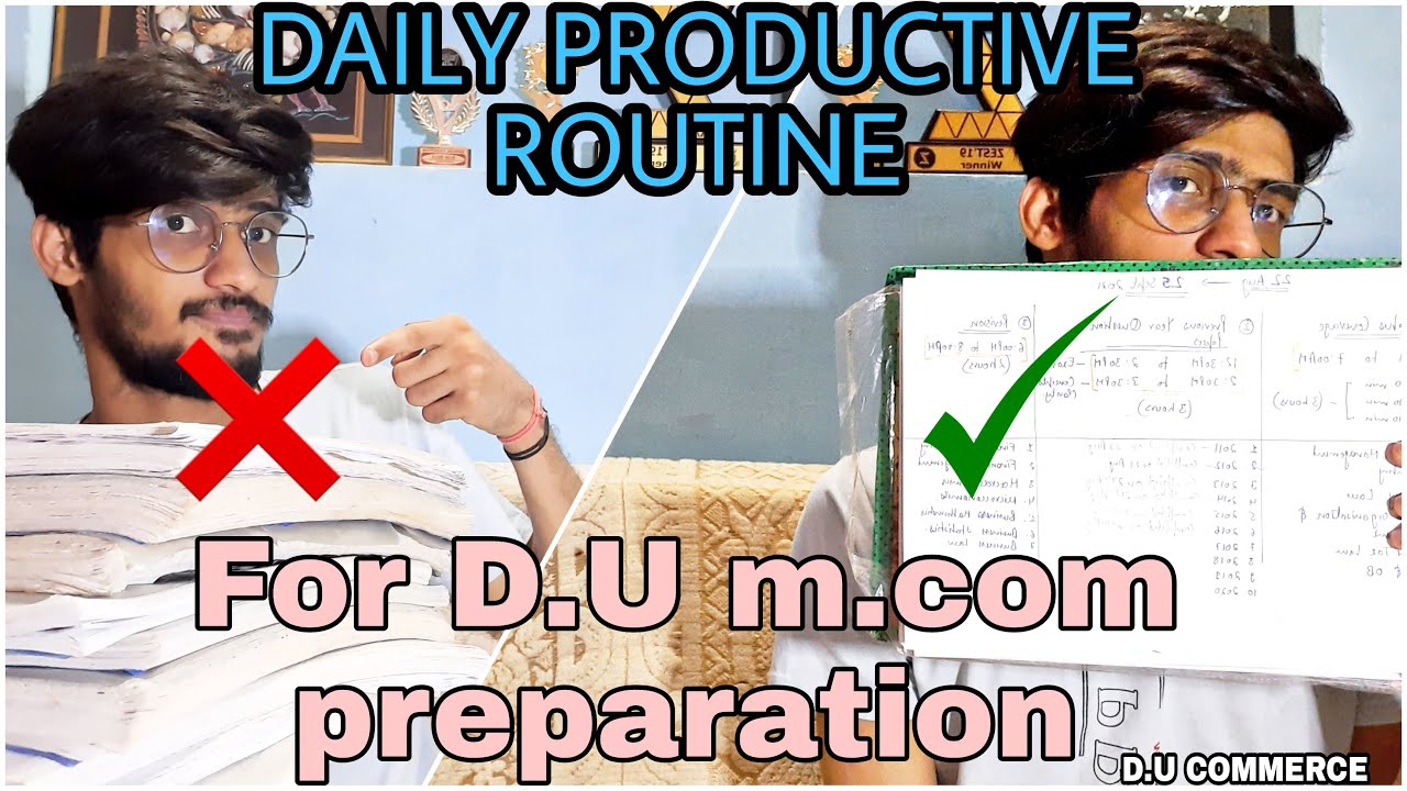 DAILY SUPER PRODUCTIVE ROUTINE 💯FOR D.U M.COM ENTRANCE PREPARATION |Delhi university| D.U COMMERCE