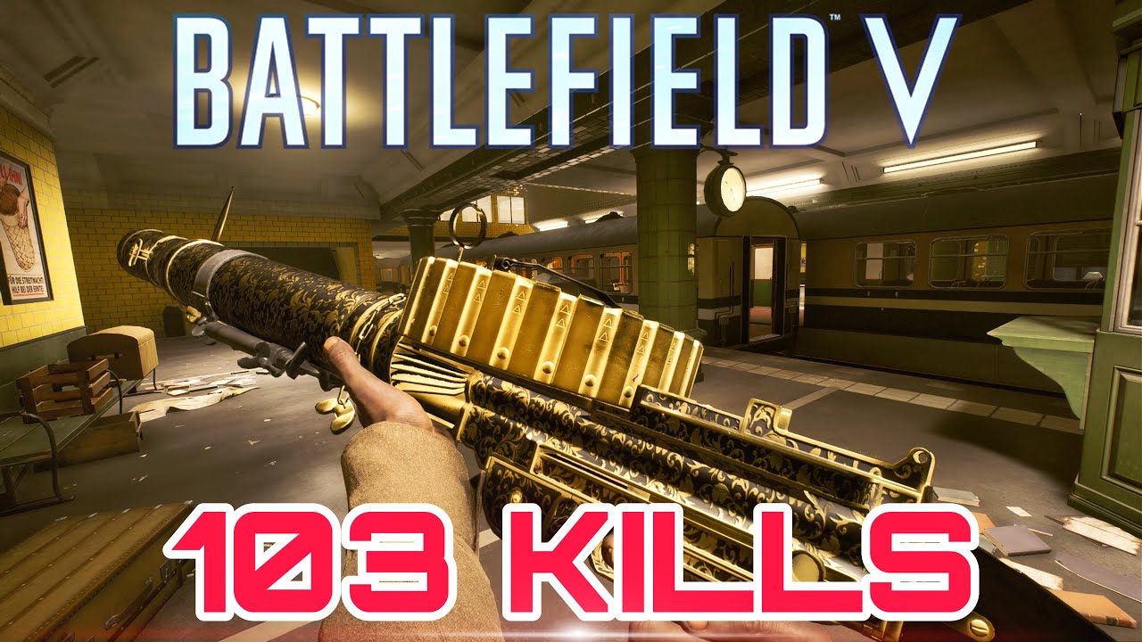 Battlefield V 103 Kills Lewis Gun Underground Conquest