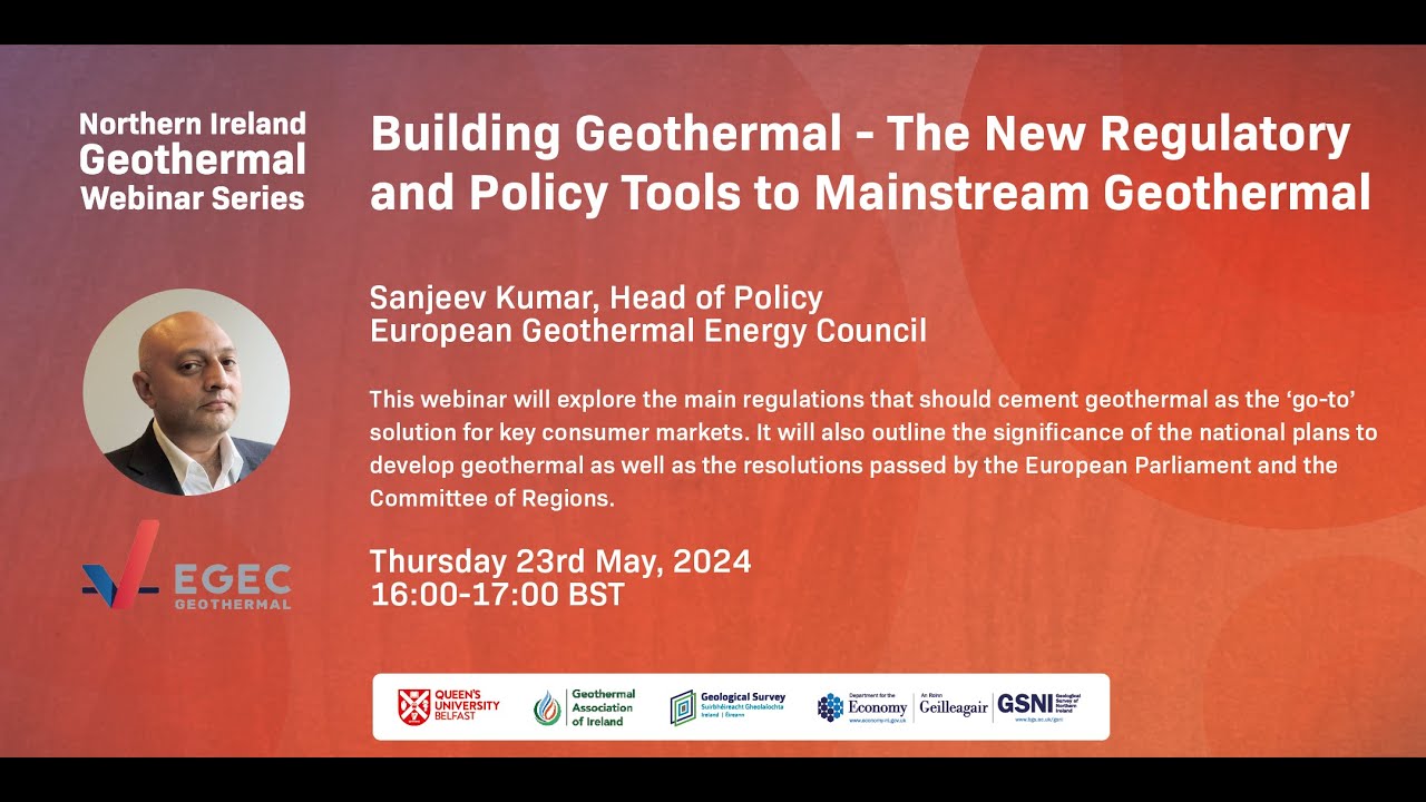 Geothermal Webinars 2024. #5: Building Geothermal - The New Regulatory and Policy Tools