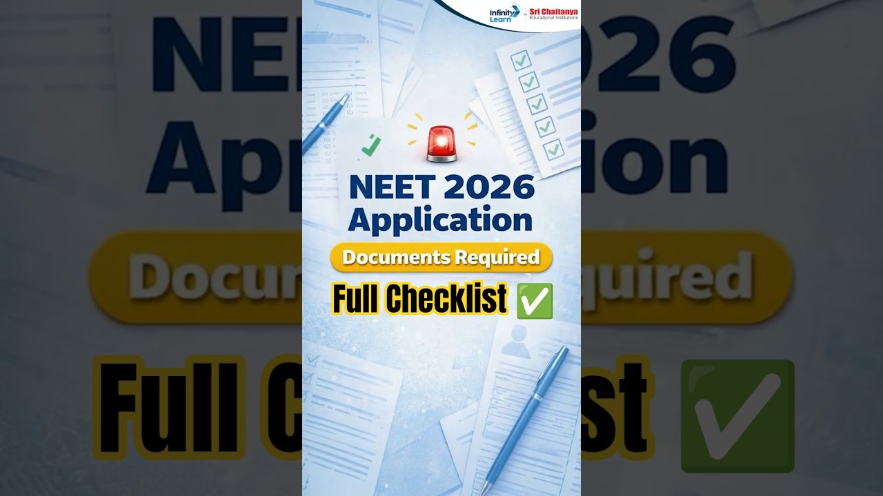Documents REQUIRED for NEET 2026 Registration | Checklist for Application Form || #NEET2026