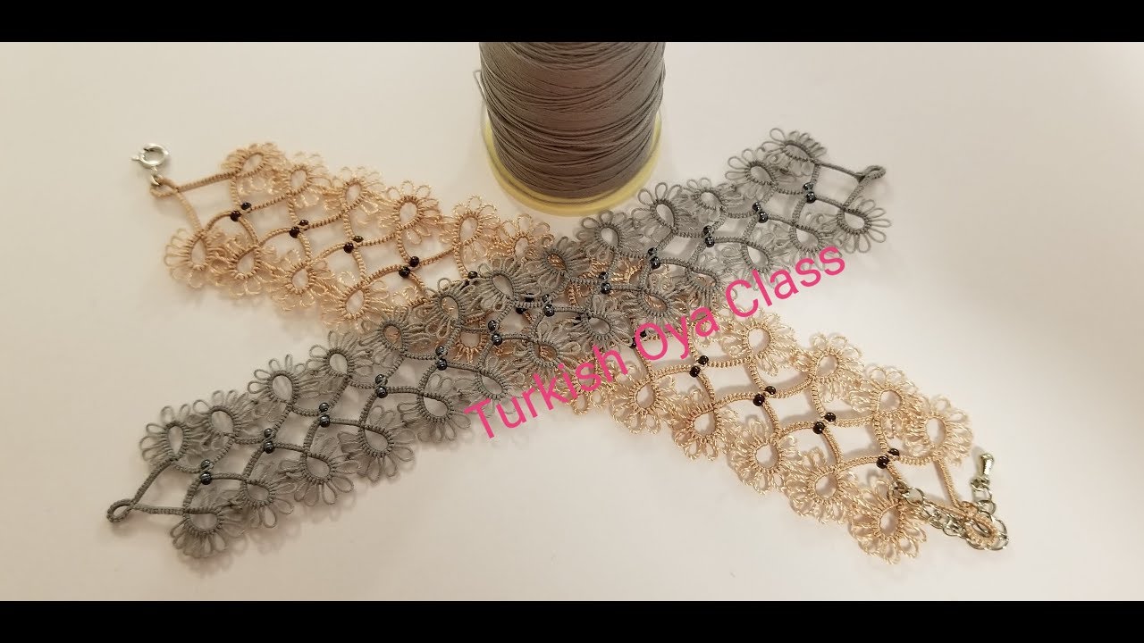 Mekik oyası-24 Mekik oyası ile bileklik yapımı(tatting bracelet)