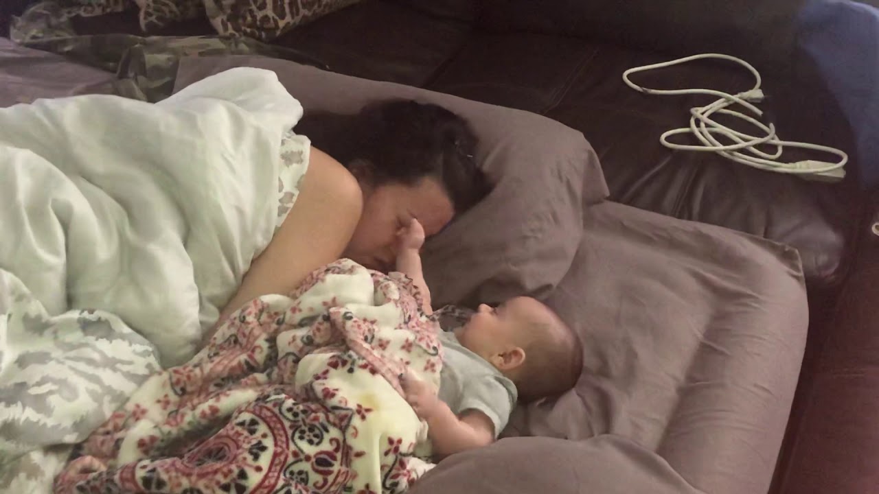 Ollie trying to wake up mommy