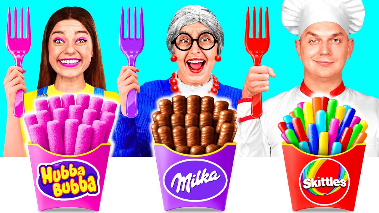 Кулинарный Челлендж: Я против Бабушки | Вкусные Кухонные Рецепты от Crazy DO