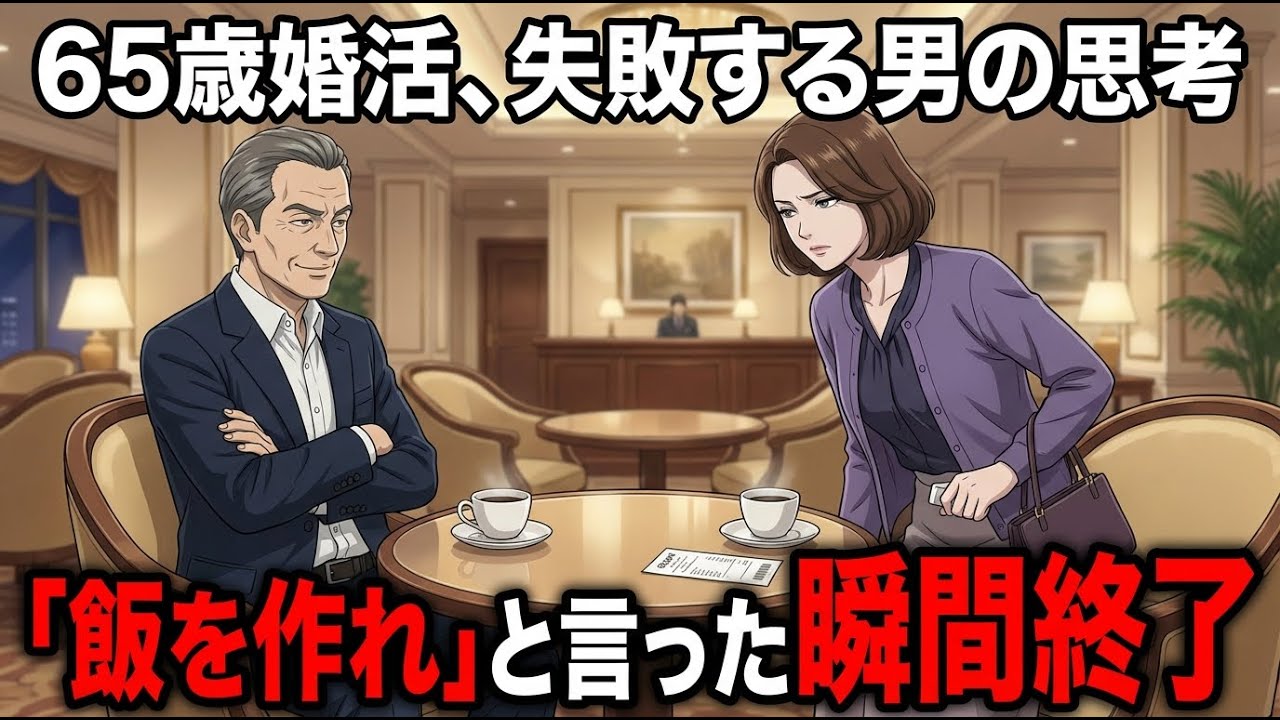 「家政婦」を探すな、「パートナー」を探せ。65歳男性が婚活で女性に総スカンを食らった痛恨の一言5選【シニア朗読雑学】0112