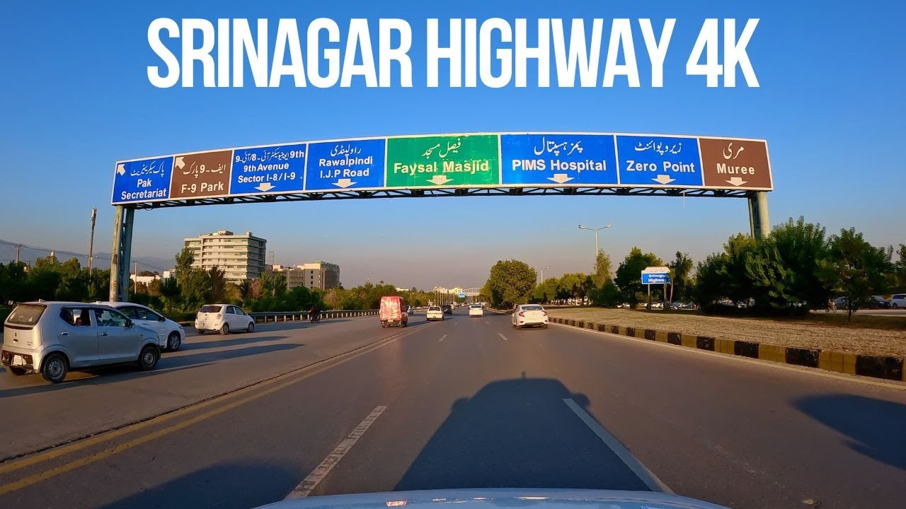 Srinagar Highway | Islamabad Drive 4K | Islamabad Street View 4K