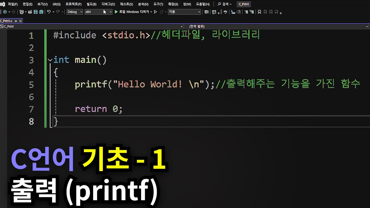 C언어 기초 출력(printf)