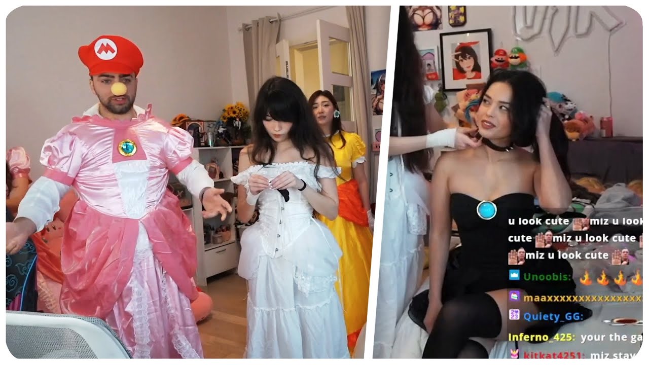 Mizkif & Emiru cosplay with Valkyrae...