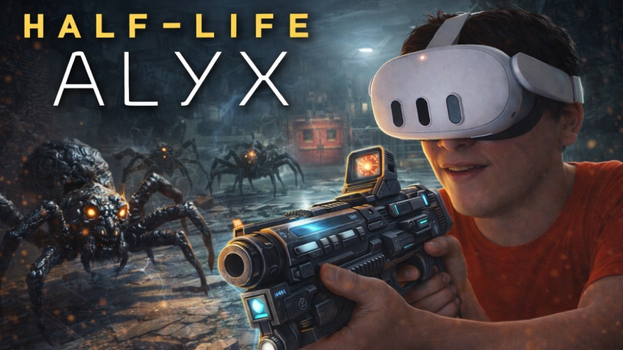 Las arañas negras en VR dan miedo 😳 | Nuevo arma – Half-Life: Alyx