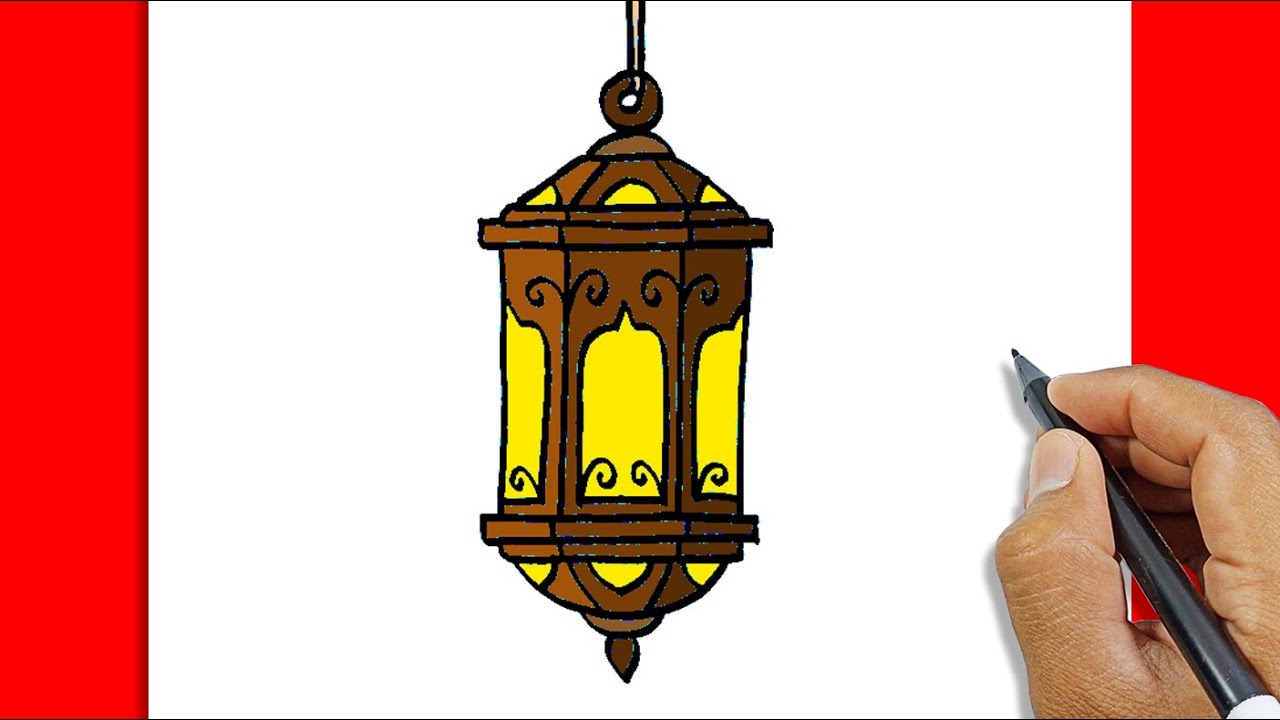 How To Draw A Ramadan Lantern | Ramadan Lamp Drawing | Fanous Ramadan