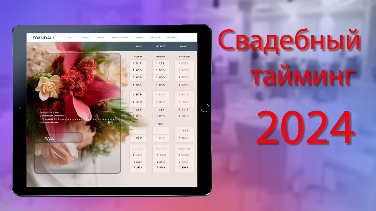 Свадебный тайминг 2024. Забери пошаговый план
