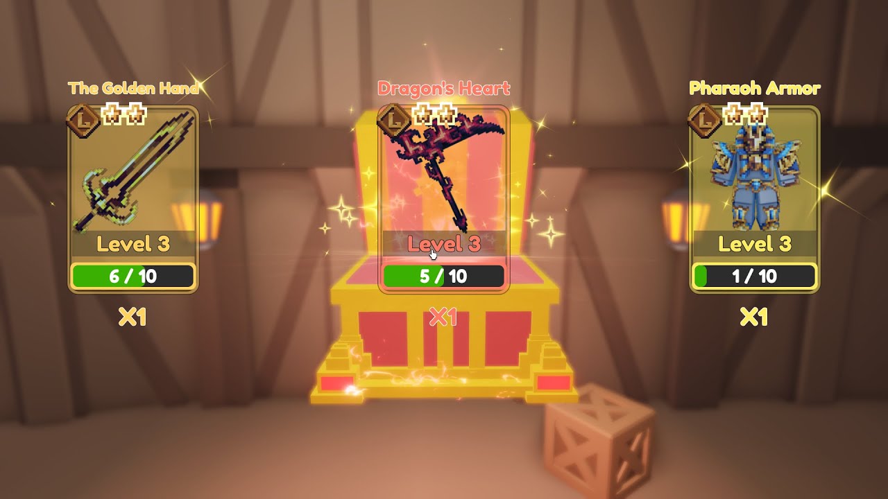 Pixel Blade Chest Opening