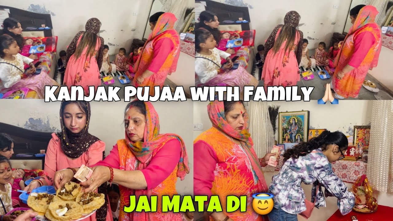 Kanjak Pujaa with Family ❤️🙏🏻|Jai Mata Di😇🙏🏻| Keep Support