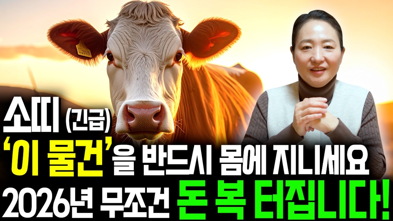 소띠는 '이것'을 꼭 들고 다니세요 돈이 끊임없이 들어옵니다.  2026년 무조건 대박나는 소띠운세?! 찾아오는 변화와 기회들은? 49년생 61년생 73년생 85년생 소띠 운세