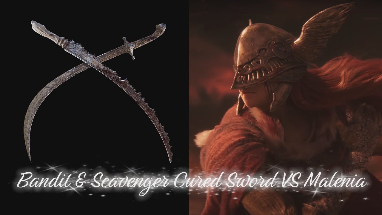 Elden Ring Bandit & Scavenger Curved Sword VS Malenia (patch 1.10)