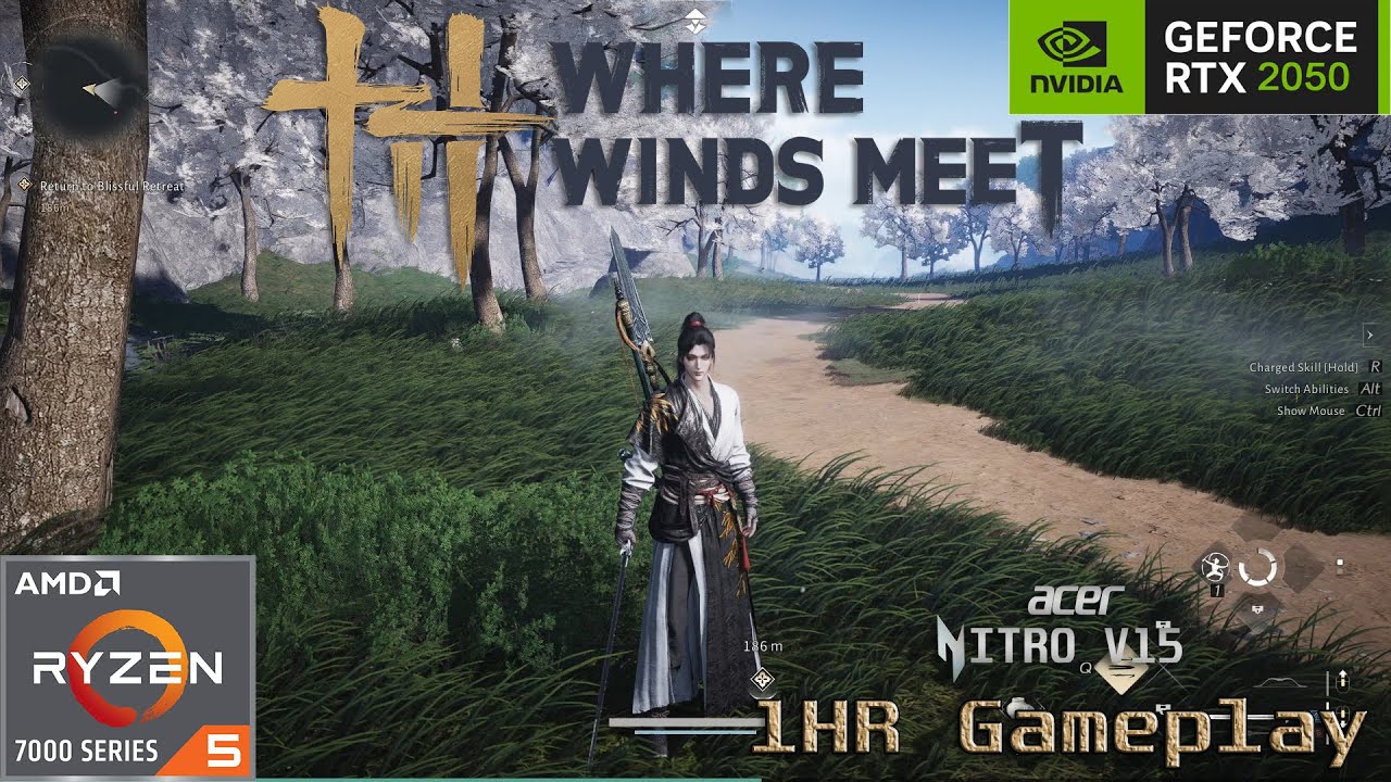 Acer Nitro V15 (RTX 2050) - Where Winds Meet 1hr Gameplay PT 1