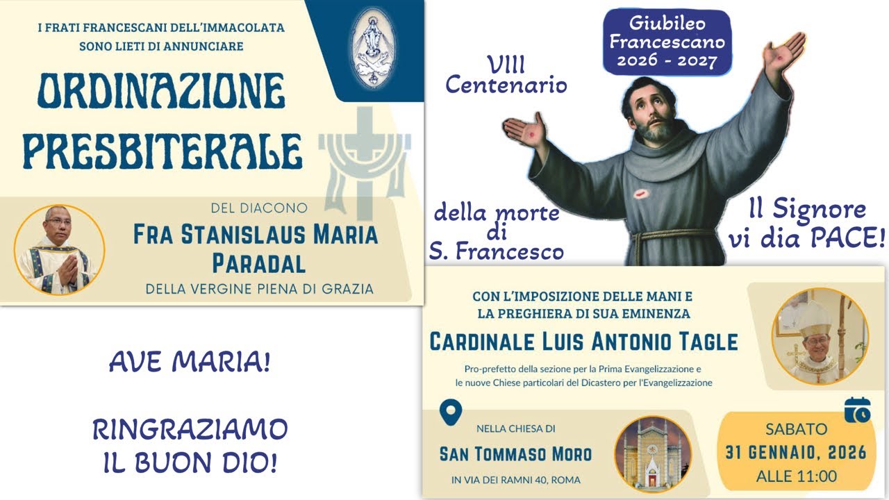 Francescani dell'Immacolata sta trasmettendo dal vivo l’Ordinazione Presbiterale di Fra Stanislao FI