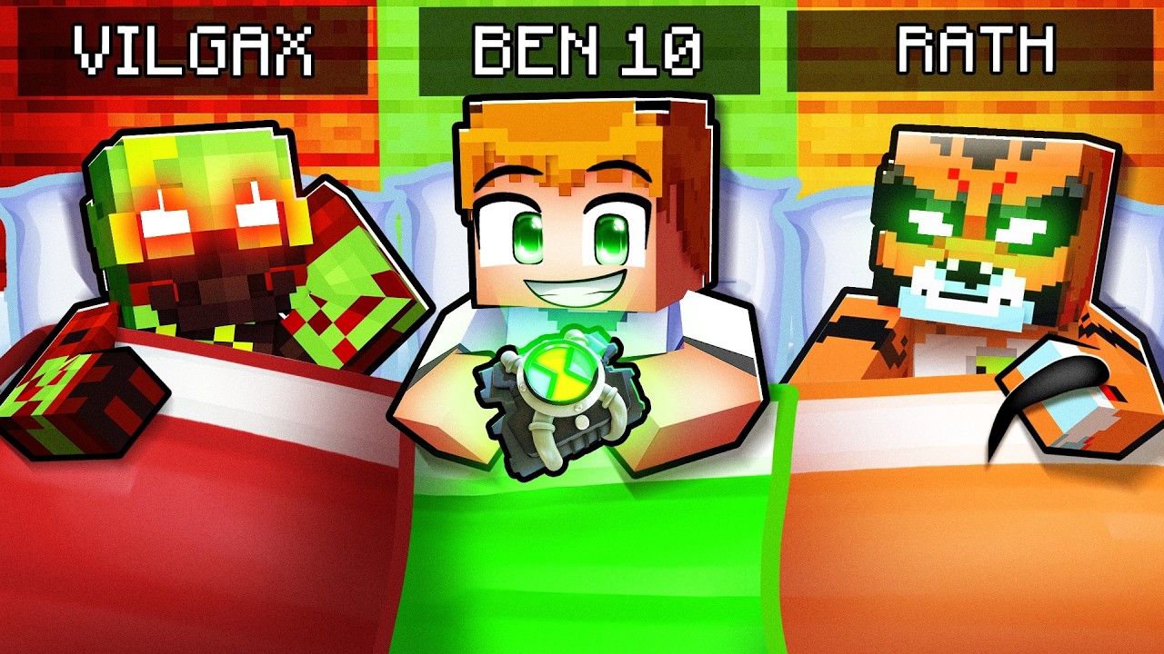 Having a BEN 10 SLEEP OVER in Minecraft!