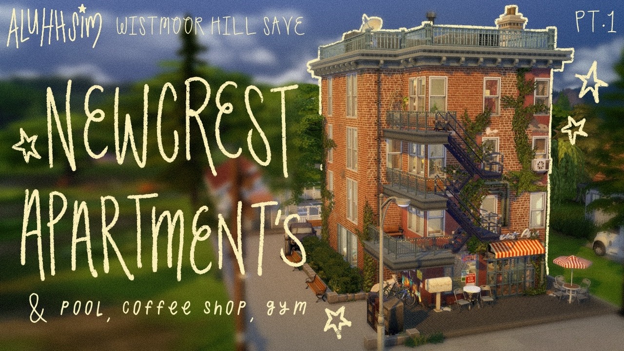 building rom-com apartments for my 2000s save file ☕💫🏢the sims 4 long play pt.1