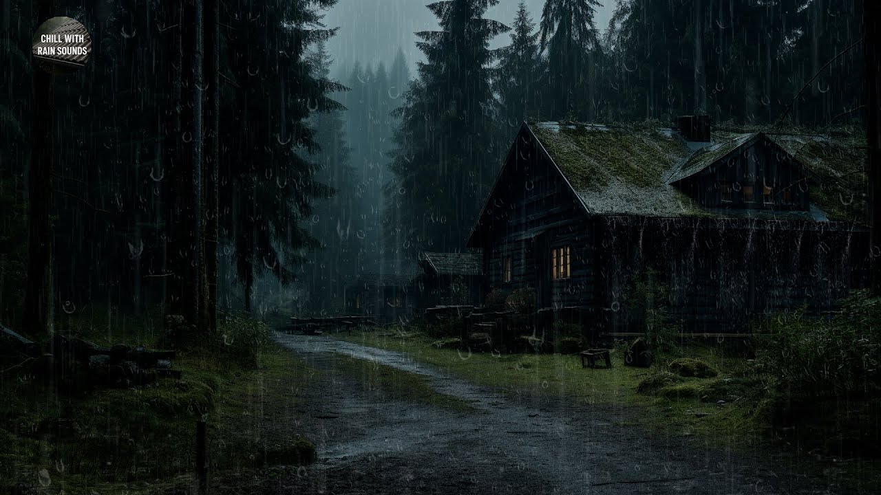 Goodbye Insomnia and Anxiety with Heavy Rain in the Forest | Natural Sounds for Deep Sleep, Study