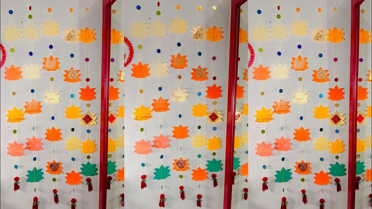 khushbu craft  live Cardboard louts Wallhanging Diwali Decoration At Home | Festive Wallhanging