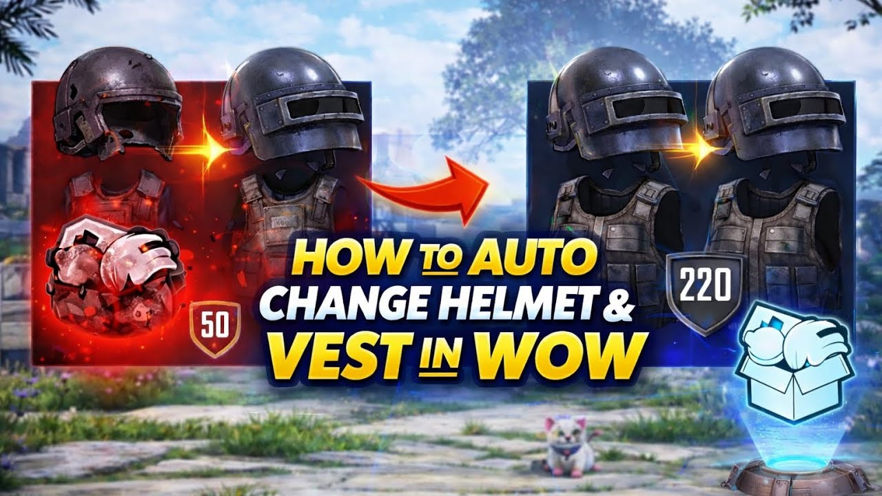 How to auto change helmet and vest in wow mode | PUBG MOBILE | wow tutorial.