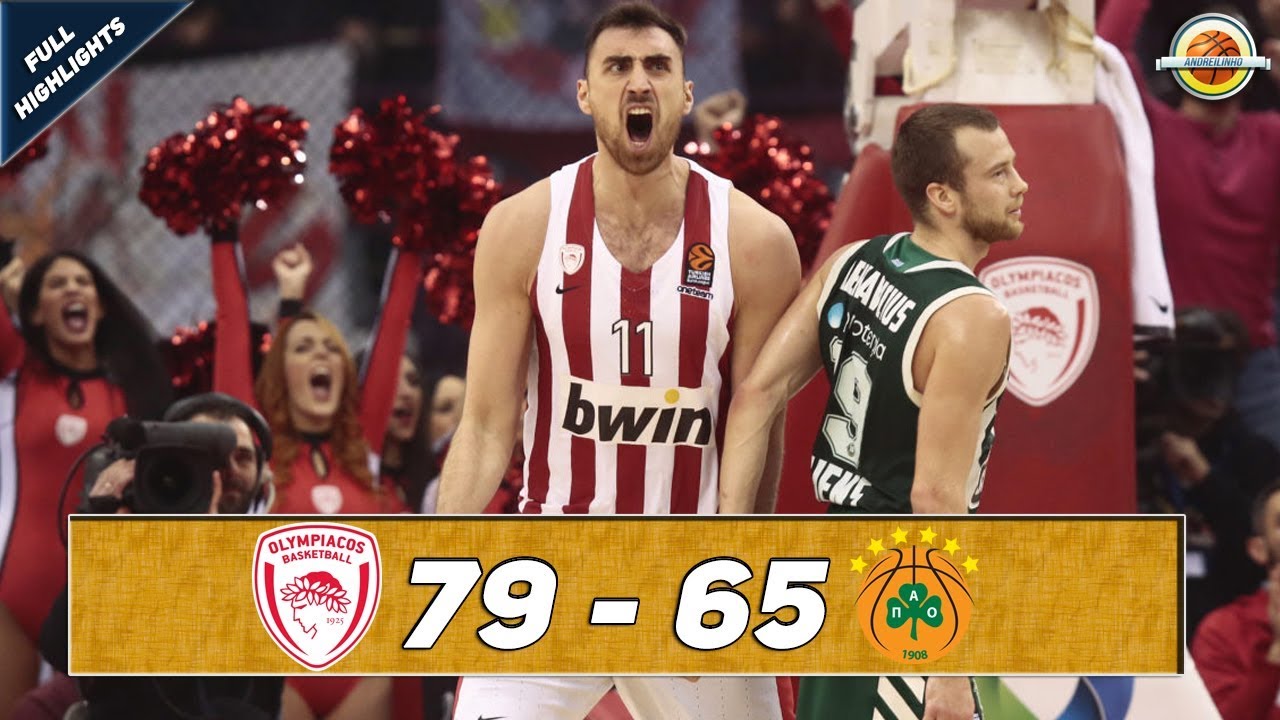 Olympiacos Piraeus - Panathinaikos OPAP Athens |79-65| ● Full Highlights ● Round 16