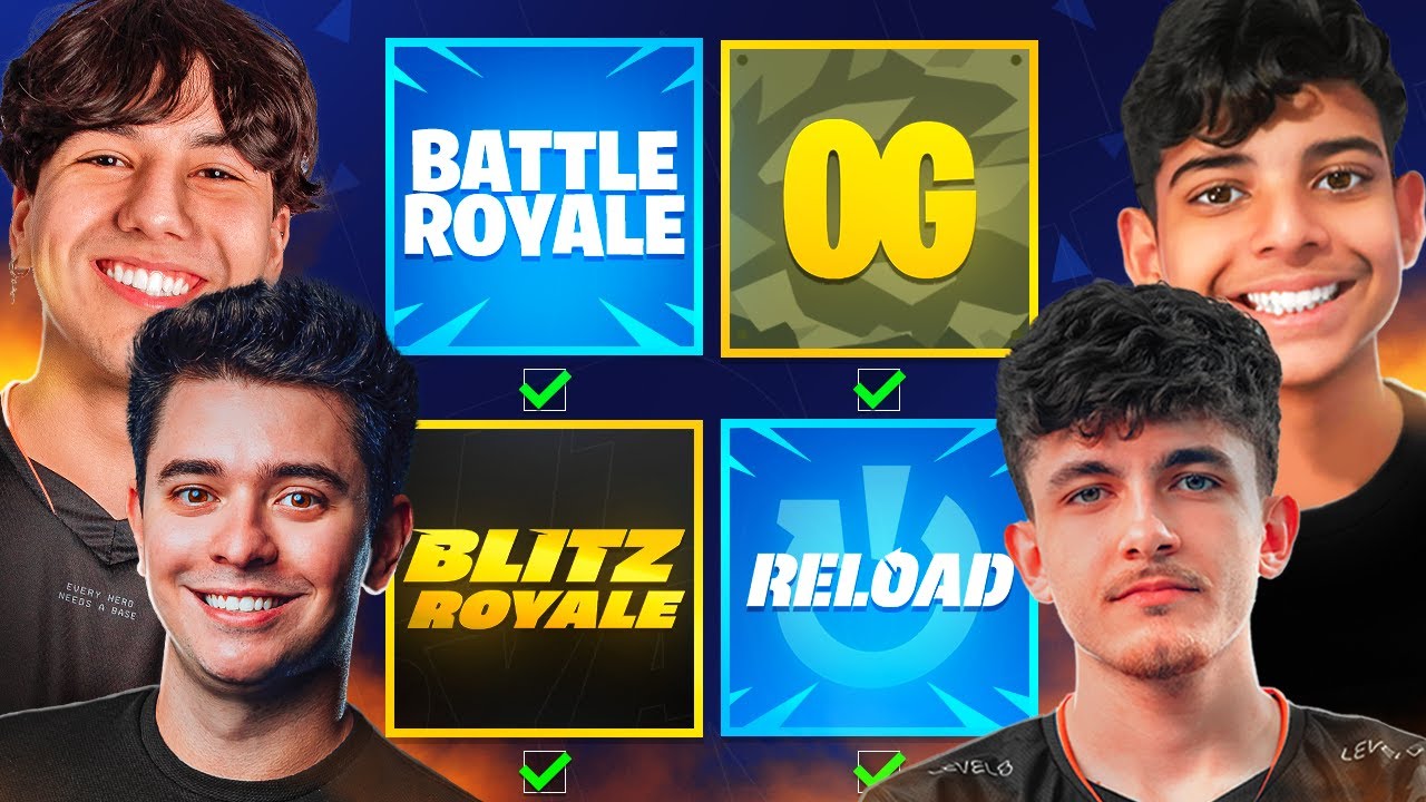 VENCEMOS EM TODOS OS MODOS DO FORTNITE!
