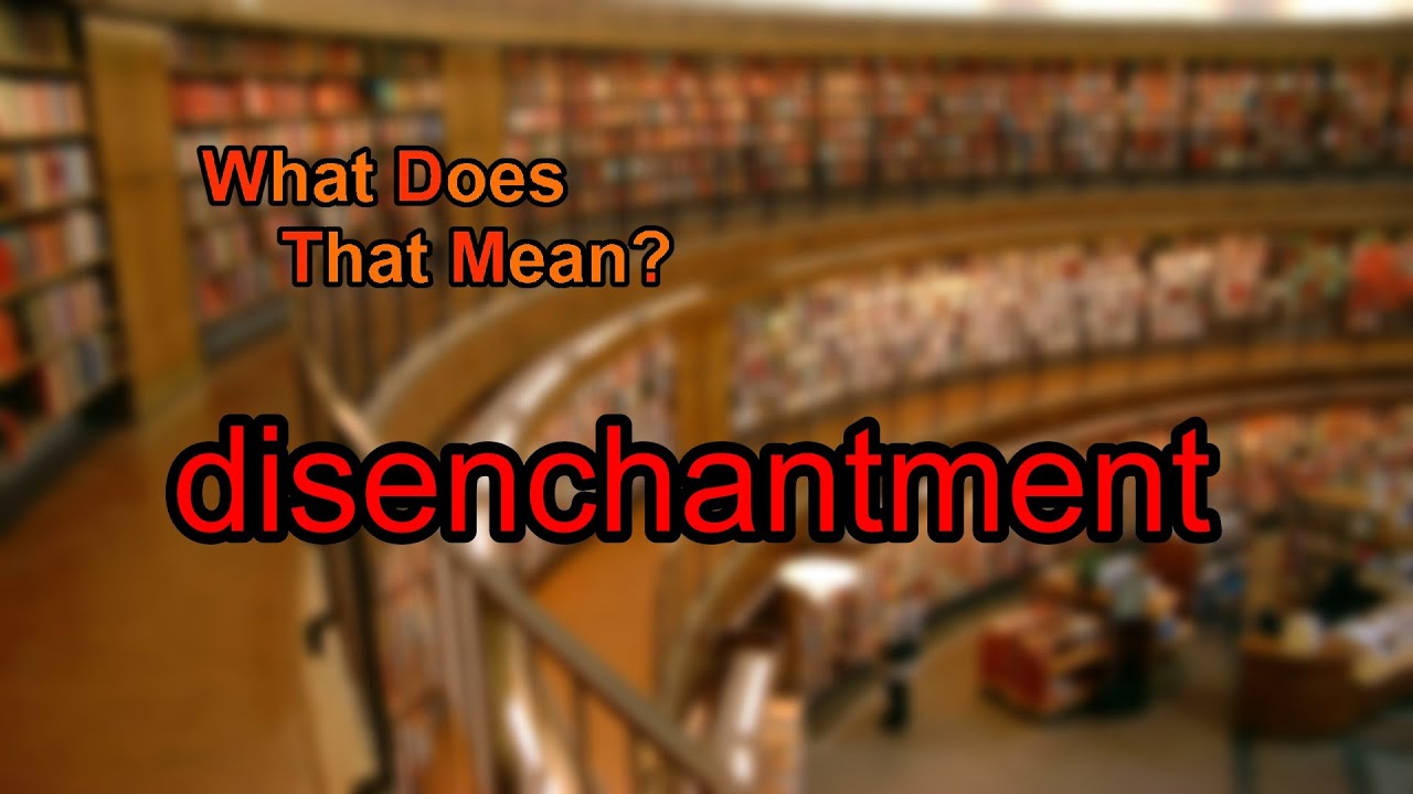 What does disenchantment mean?