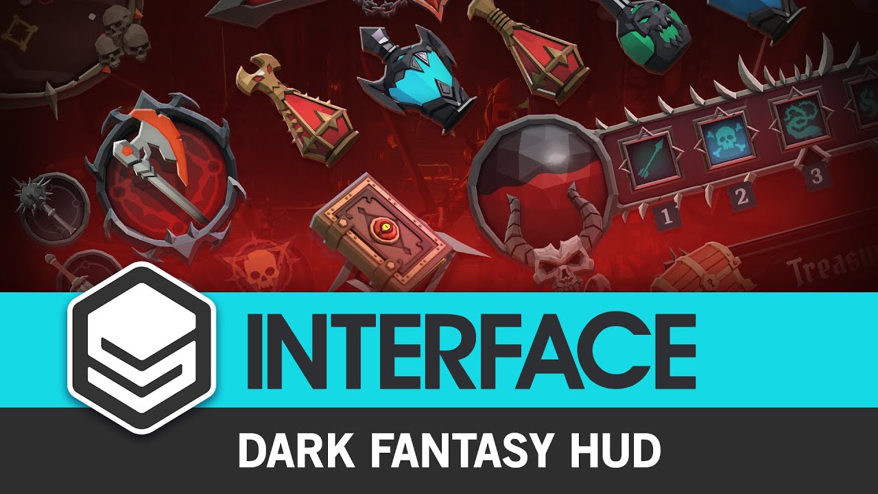 INTERFACE Dark Fantasy HUD (Trailer) by #syntystudios