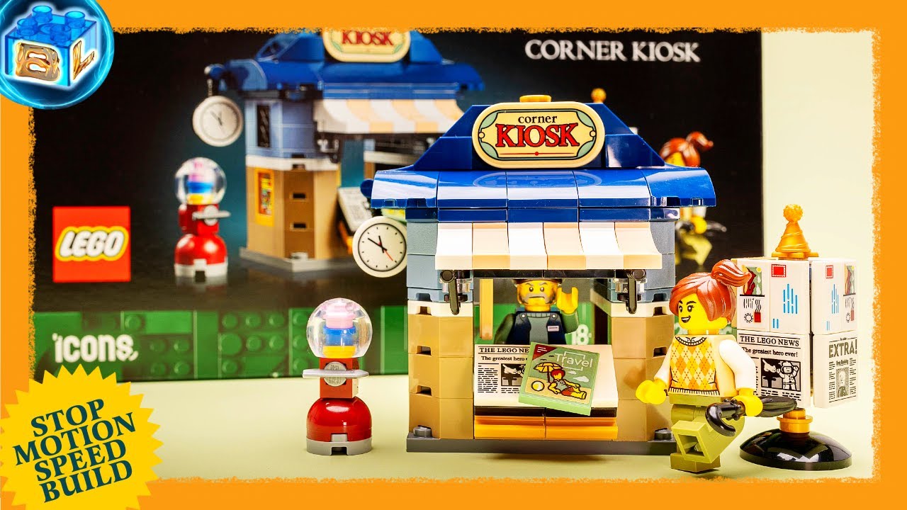 Best LEGO&reg; Modular Building GWP? 40757 Corner Kiosk | Speed Build Stop Motion 4K