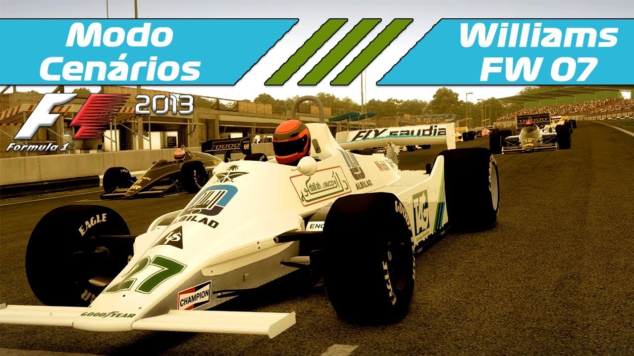 F1 2013 - MODO CENÁRIO CLÁSSICOS - WILLIAMS 1980 - BRANDS HATCH | Jogos Clássicos | #50K