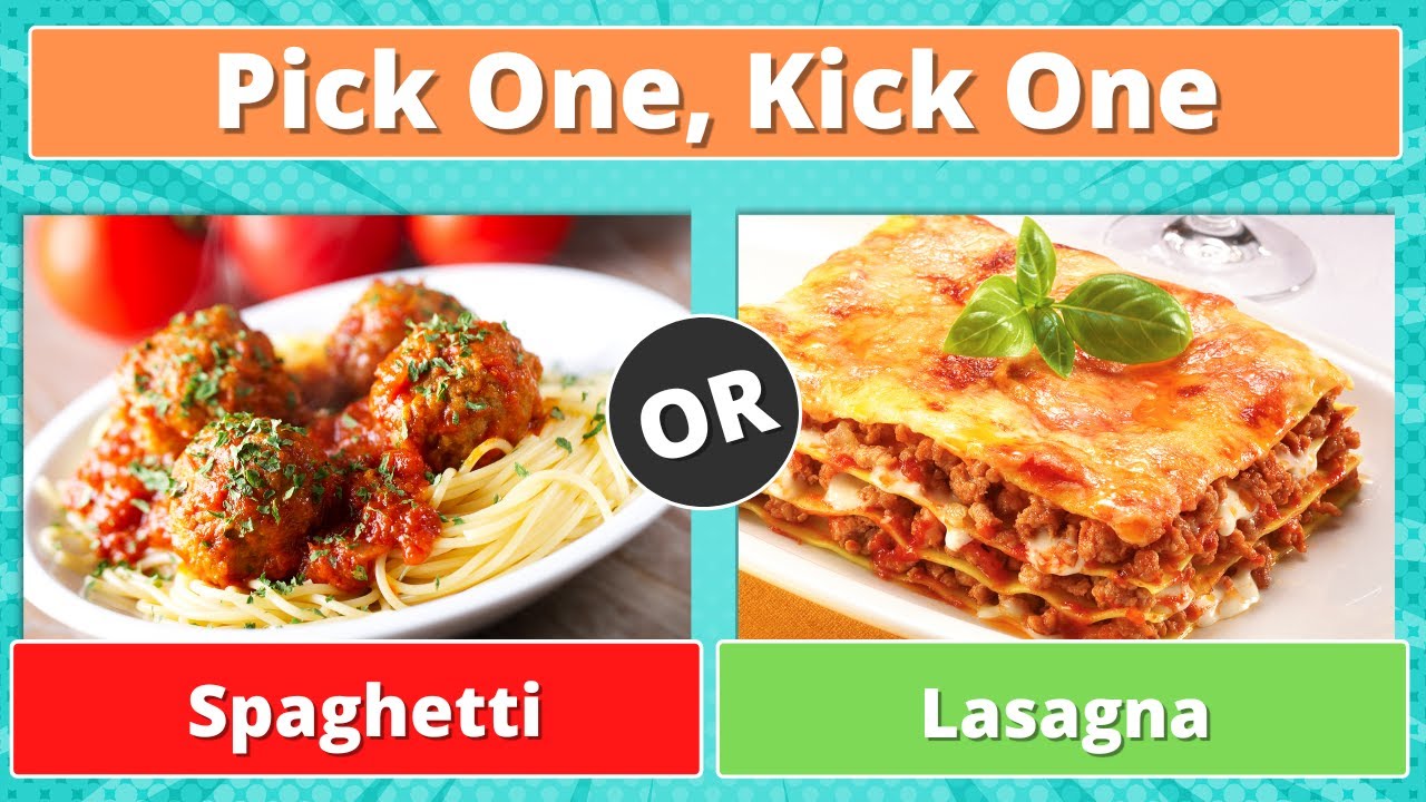 Pick One, Kick One Food & Drink Edition | Choose Your Favorites 🧋 🍟 🍔 🌭 !!