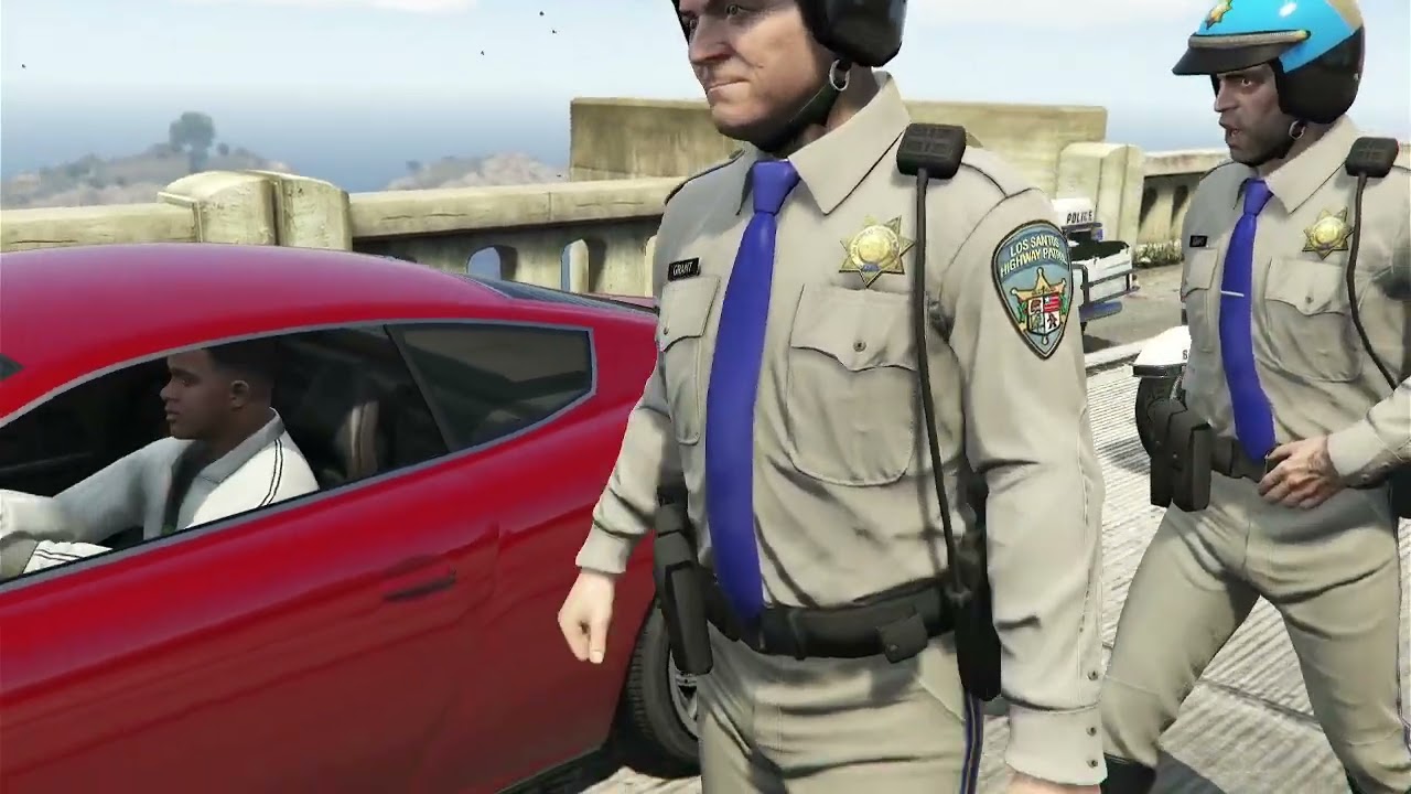 GTAV Walkthrough Pt13 (Impersonating Cops, Hella Driving)