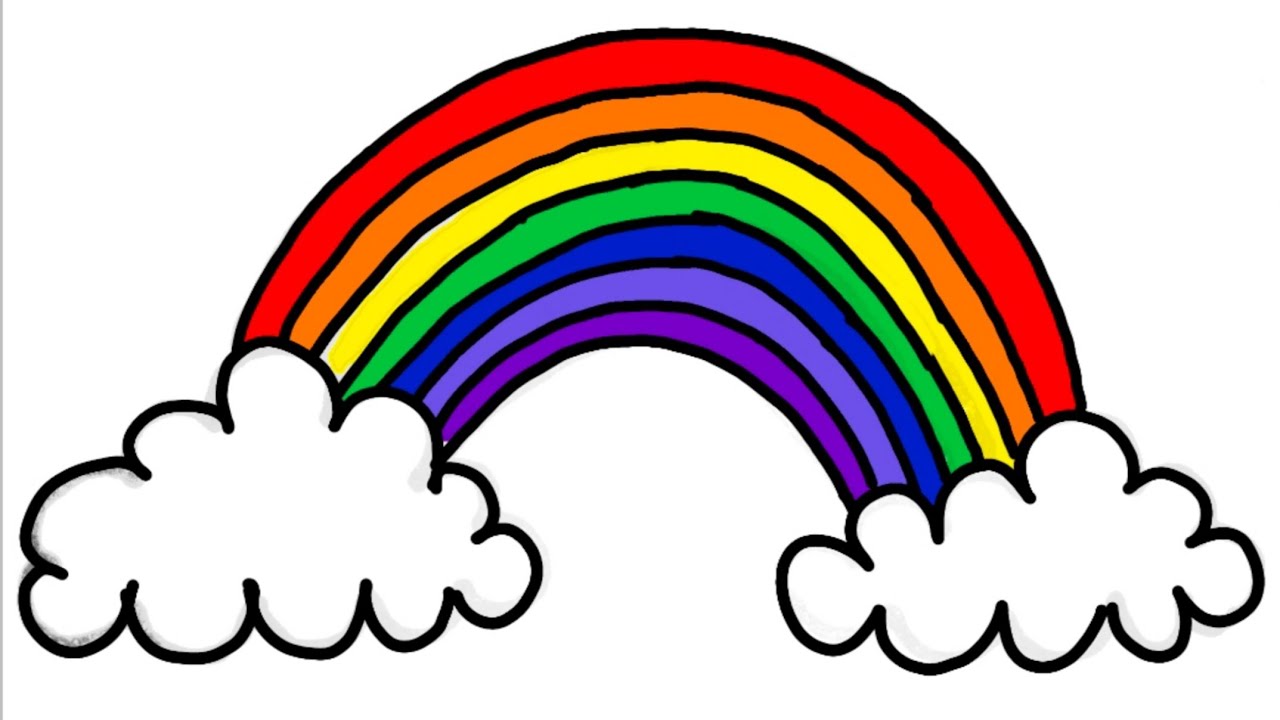 Easy Rainbow Drawing for Kids | How to Draw and Color Rainbow Step by Step