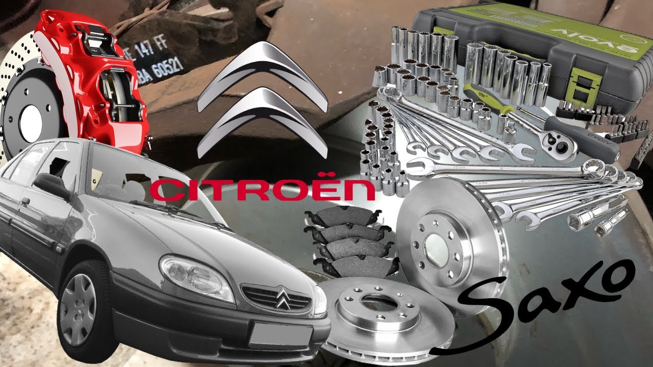 Citroen Saxo 1.5D mudança de discos e pastilhas travão. / Citroen Saxo 1.5D brake discs and pads