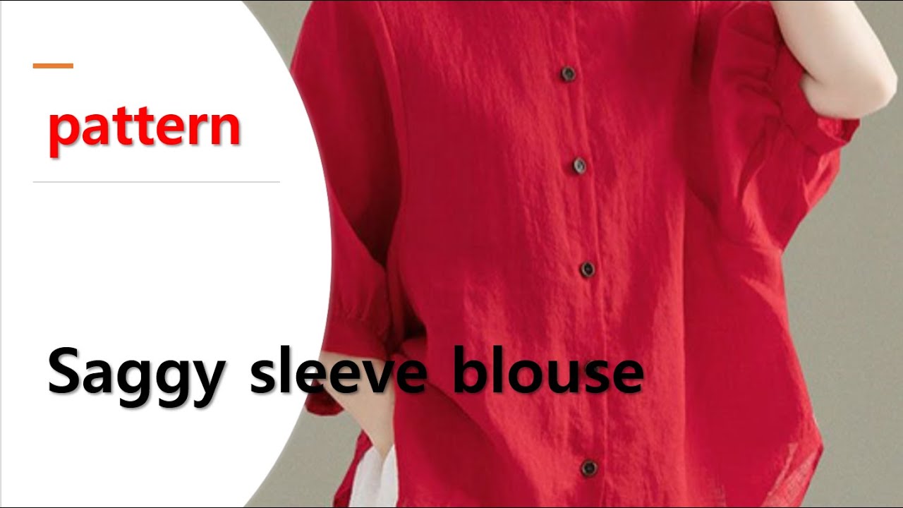 230919406-1)Saggy sleeve blouse/pattern,쳐진소매 블라우스/패턴
