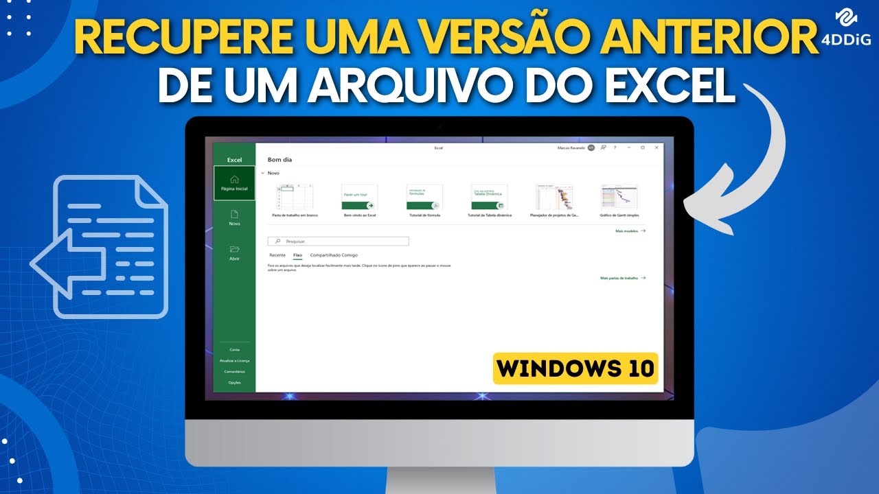 Como RECUPERAR uma Versão Anterior do Arquivo EXCEL no Windows 10!