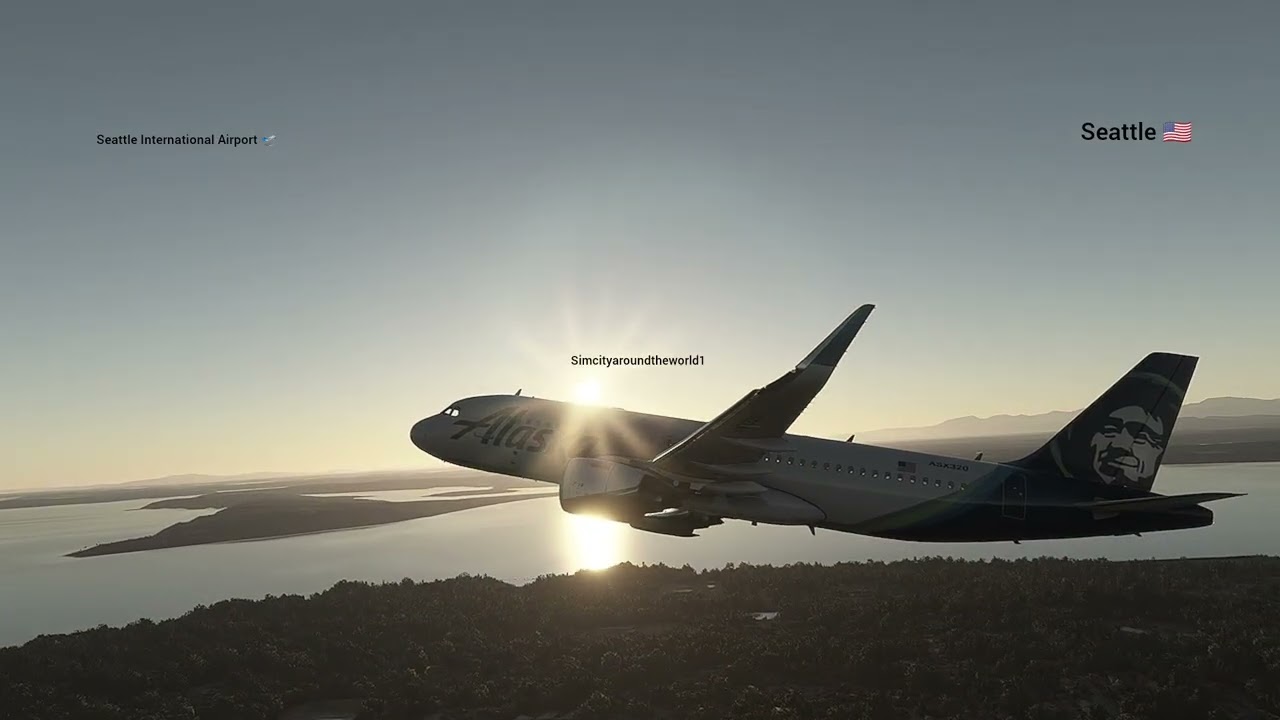 Takeoff from Seattle 🇺🇸  International Airport. Support & Subscribe to YouTube channel for more 
