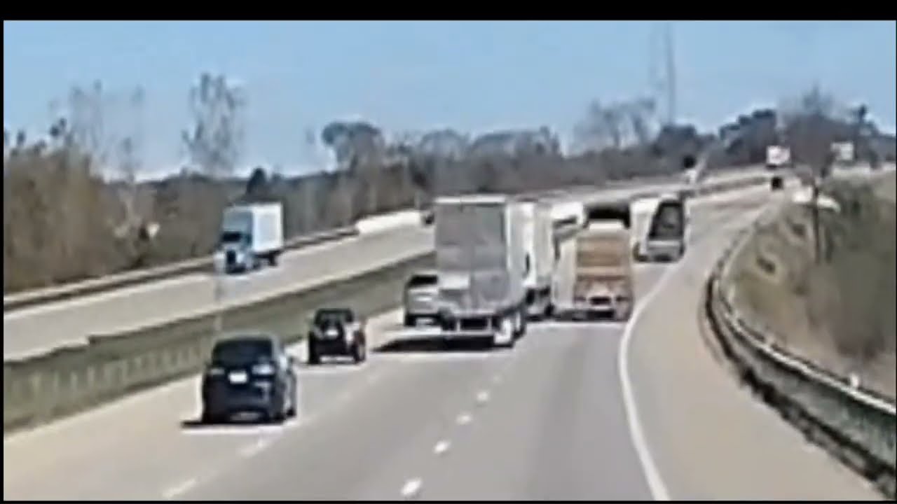 ROAD RAGING TRUCKER! (Lower Quality as I Zoomed WAY In)