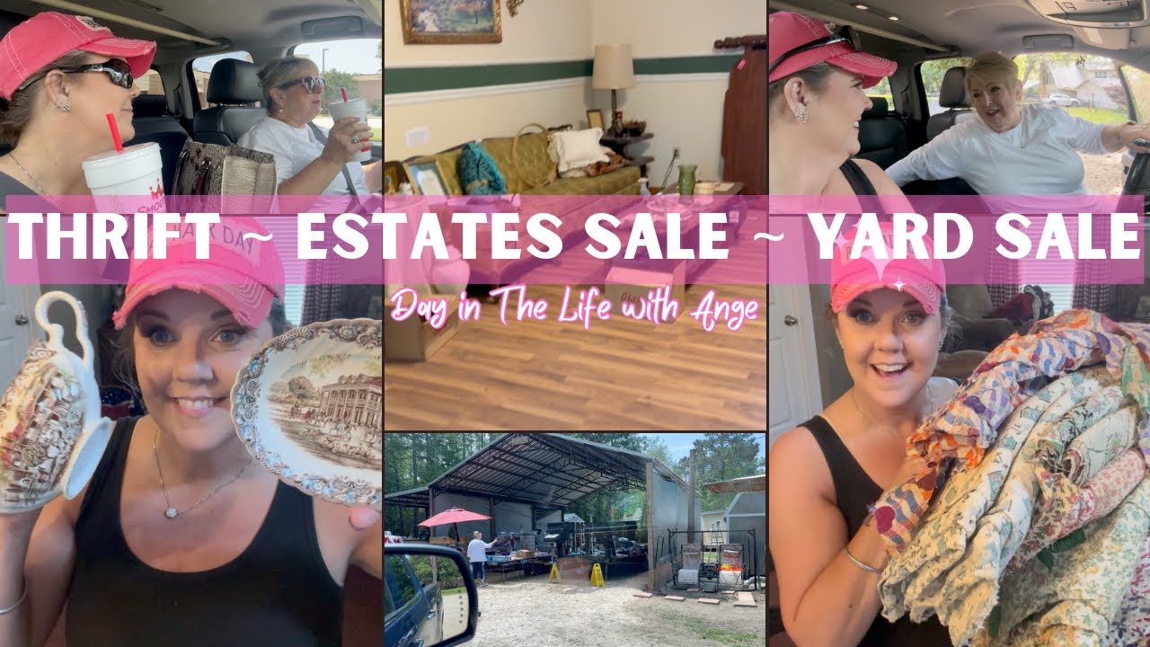 A Day of Junkin’ Treasures & Laughs | Haul+ Styling + Angie’s Laundry Room! #estatesale #thrifthaul