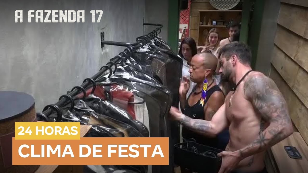 Peões recebem looks do dia e começam preparativos para a festa | A Fazenda 17