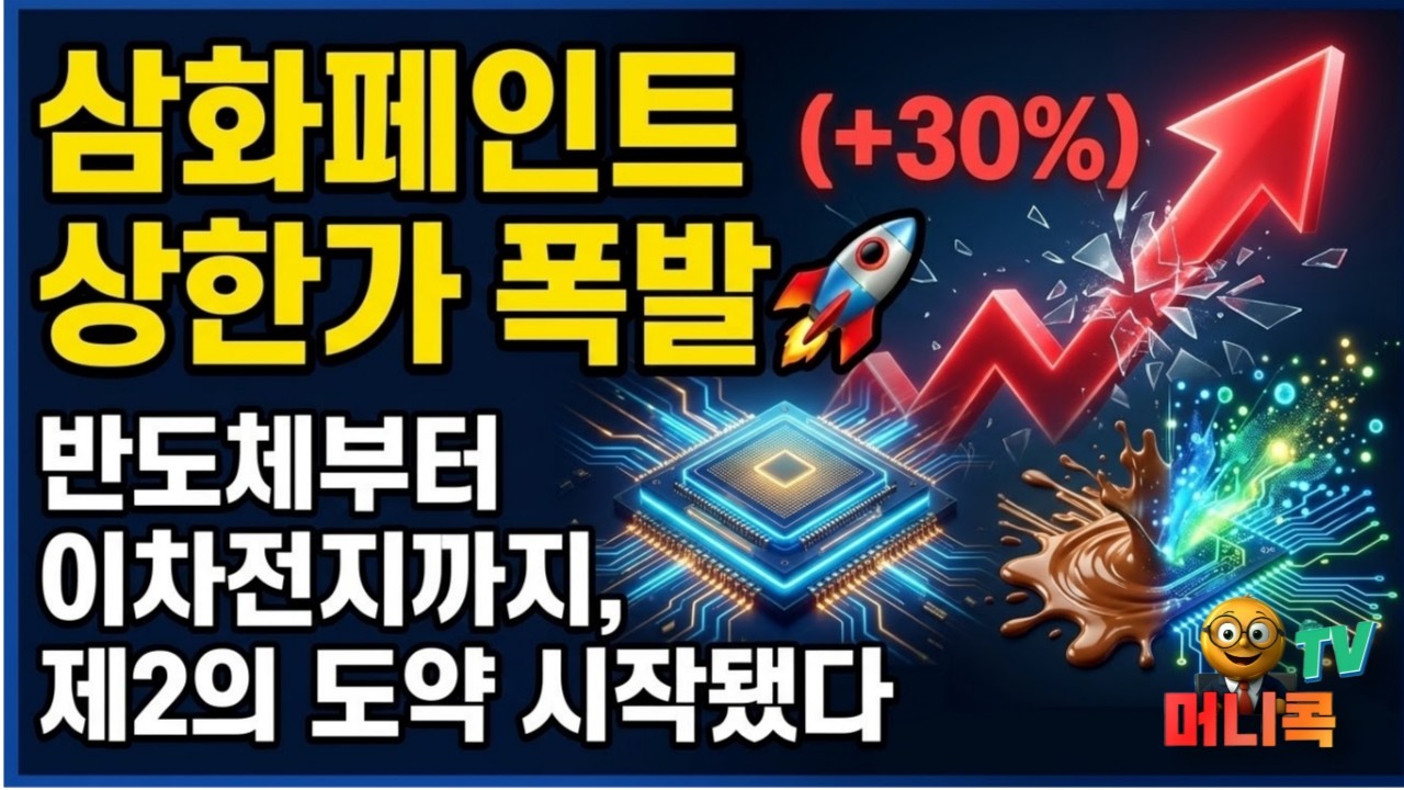 💎삼화페인트가 상한가 직행한 진짜 이유는?🚀 #삼화페인트  #상한가  #머니콕tv